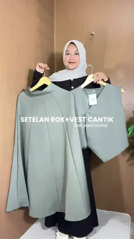 Setelan rok sama vest gini cakep banget #setelanwanita #onesetmurah #oneset #onesetkekinian #setelanmurah 