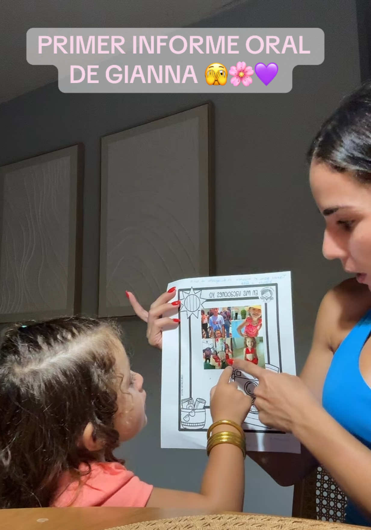 Primer informe de Gia 🤣🫣🌸💜 #fyp #preschool #prepre