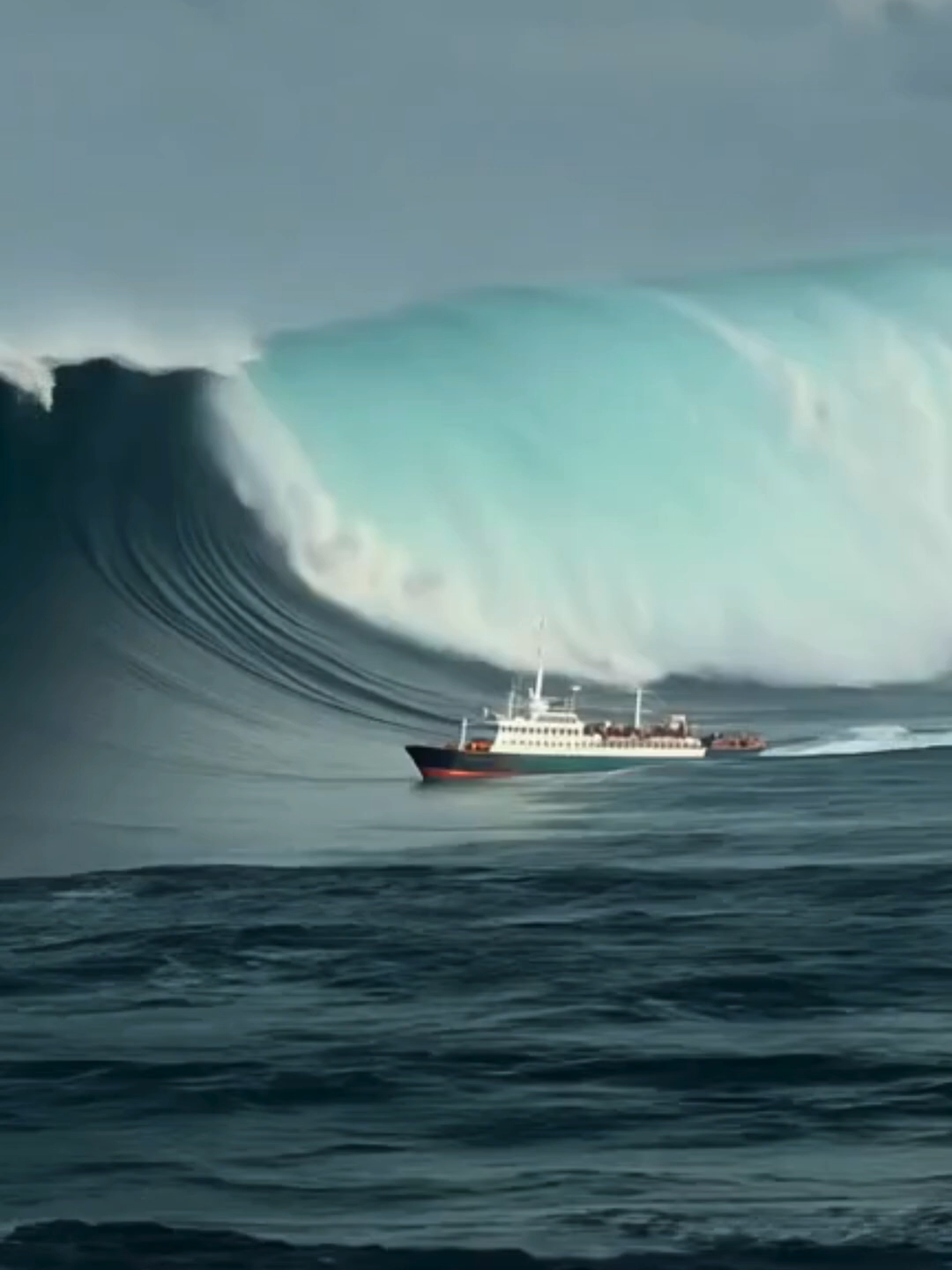 Ship Inches from Disaster—Can It Survive the Wave_ #scaryocean #oceanship #ocean