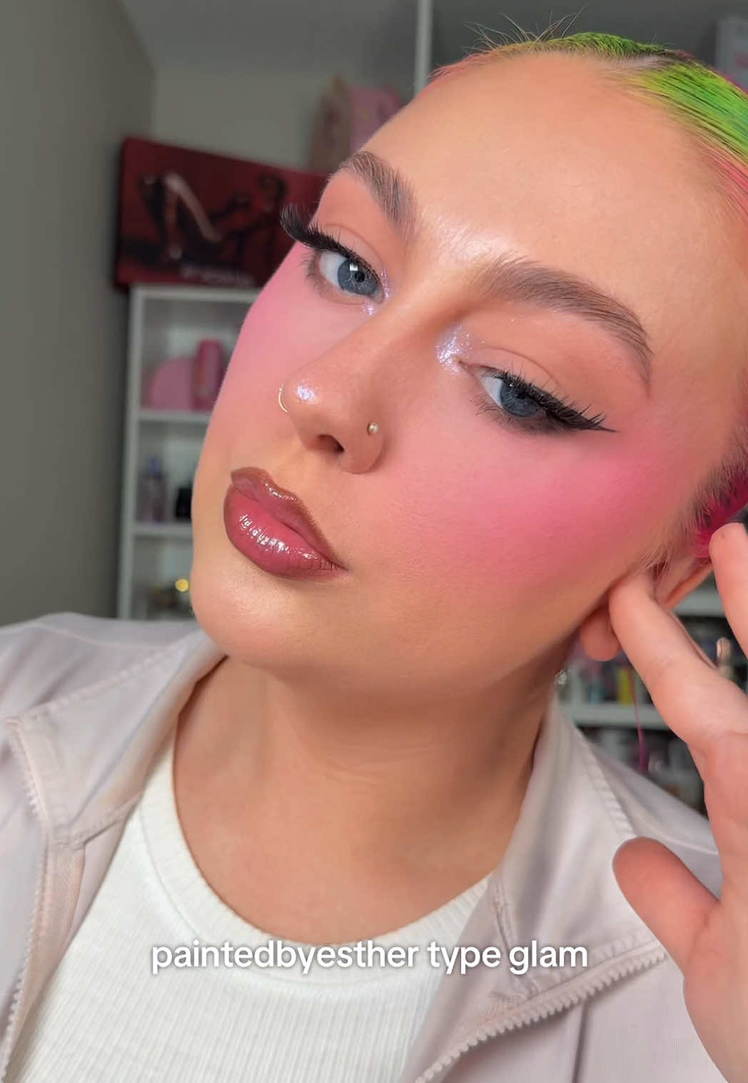 The BLUEPRINT of midtone blushing + seamless undereyes😩🩷😍 @Paintedbyesther  Blush blindness isn’t a thing imo🥰 @ONE SIZE BEAUTY @Morphe Cosmetics @Kosas @Huda Beauty @Juvia’s Place #blushhack #blushtrend #pinkmakeup #makeuptrend 