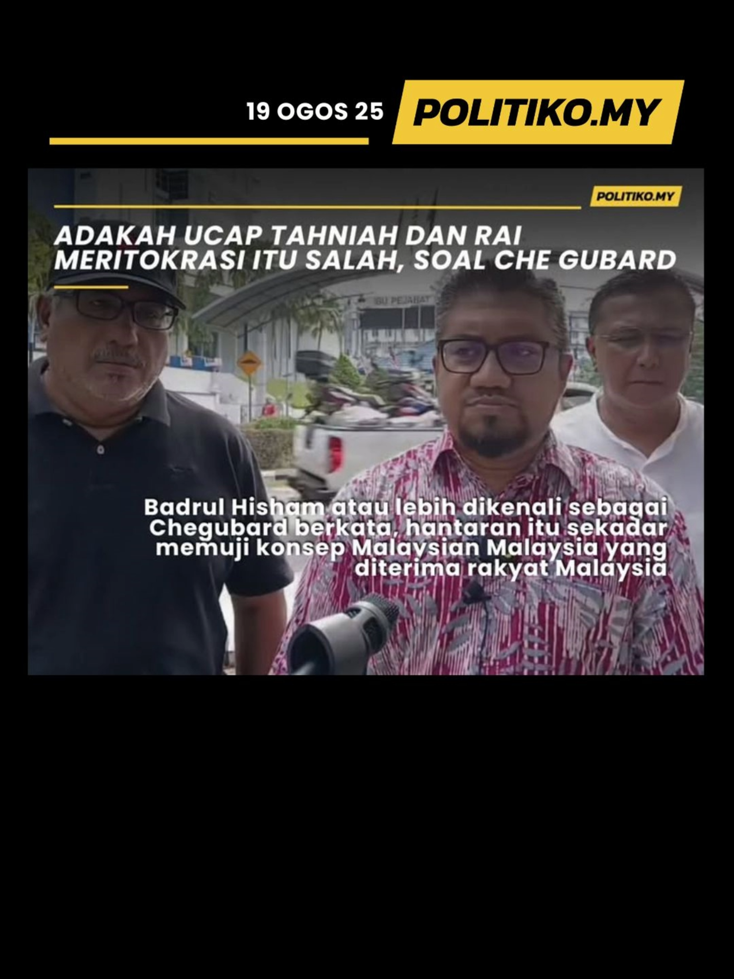 Adakah Ucap Tahniah Dan Rai Meritokrasi Itu Salah, Soal Che Gubard Badrul Hisham atau lebih dikenali sebagai Che Gubard berkata, hantaran itu sekadar memuji konsep Malaysian Malaysia yang diterima rakyat Malaysia. “Beginilah seharusnya lantikan berdasarkan profesional dan meritokrasi ini juga seperti mana dicita cintakan konsep Malaysian Malaysia, siapa profesional dia yang naik. “Saya jadi keliru. Di mana salah saya,” kata Che Gubard, dalam sidang media hari ini. Jelasnya, pihaknya sendiri keliru atas alasan apa dirinya disiasat susulan hantaran tersebut “Adakah mengucap tahniah itu salah atau menyatakan rakyat Malaysia menerima konsep Malaysian Malaysia itu salah. #chegubard #dap #malaysianmalaysia #meritokrasi
