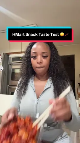 Taste test time 🥢 Which HMart must-try should I keep buying? #hmart #asianmarket #mukbang #contentcreator #jaliaallen 