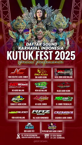 DAFTAR SOUND KUTUK FEST 2025 #kutukfest2025 #kutukhoreg2k25 #hutri80indonesia🇮🇩 #kudushoreg #jatenghoreg 