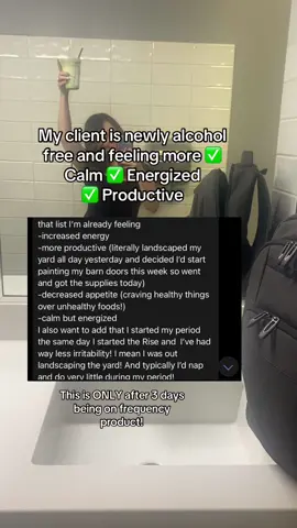 ✨My clients aren’t just saying they feel a little better… they’re experiencing REAL shifts. Here’s what one shared with me recently after starting these frequency-based products alongside their alcohol-free journey: ⚡️ Increased energy (she landscaped her yard all day and still had motivation left over 👏) ⚡️More productivity (she even started painting projects she had put off) ⚡️Decreased appetite (and actually craving healthy food over junk!) ⚡️ Calm but energized (the sweet spot we’re all chasing) ⚡️WAY less irritability during her period (she usually naps and rests, but this time she was out getting stuff DONE 💪) This is what happens when you pair faith, alignment, and the right tools for your body.  Like I always say, it’s never just about the alcohol, it’s about creating a life you don’t have to escape from and honoring the body God gave you to carry out your purpose.  ✨If you want info on the frequency products only, drop the word FREQUENCY in my EMAIL. ✨If you’re ready to explore my 1:1 mentorship—where I don’t just walk you into living alcohol-free, but into feeling better for GOOD—drop the word MENTOR in my EMAIL! #alcoholfreelife #christianlifecoach #grayareadrinking #quitdrinking #healthyliving  
