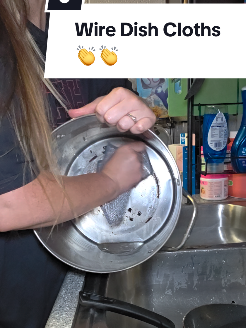 they look like rags but scrub like magic ✨️👏👏 #tiktokshopcreatorpicks #dishrags #scrubbingrags #nonscratchwiredishcloth #wiredishwashingcloths 