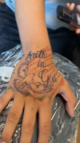 Faith in good 🙏🏽🙏🏽#faithingod #109#religiontattoo #fypシ゚viral #handtattoo 