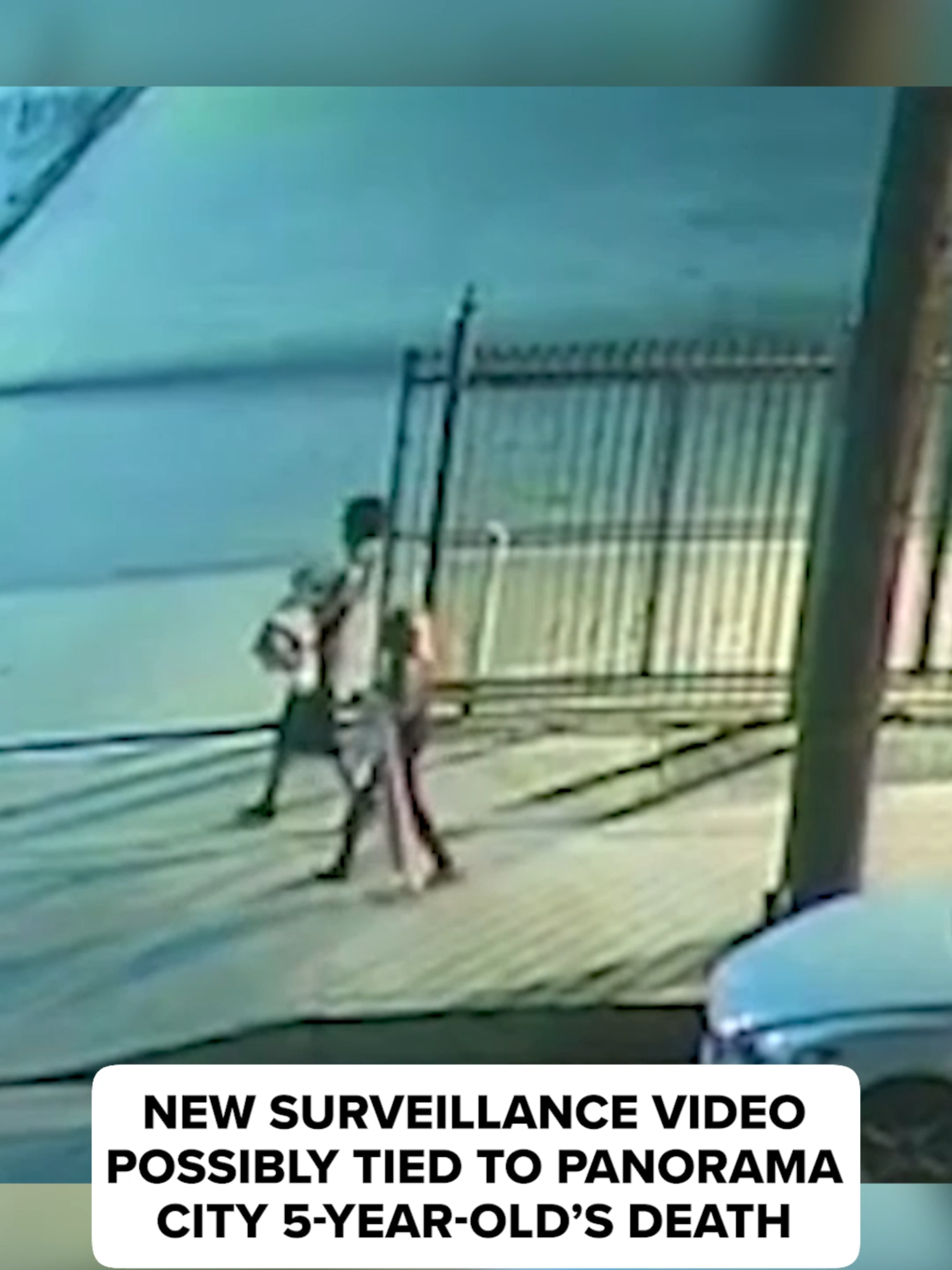 (8/18/25) New surveillance video obtained by Eyewitness News shows a man and a woman on Titus Street in Panorama City the night the child was killed, the same street where he was found the next day. One person is seen holding something -- or someone -- wrapped in a blanket. Read more at the link. #surveillancevideo #surveillance #panoramacity