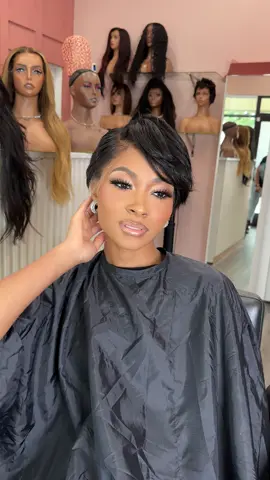Short hair but with a wig! 