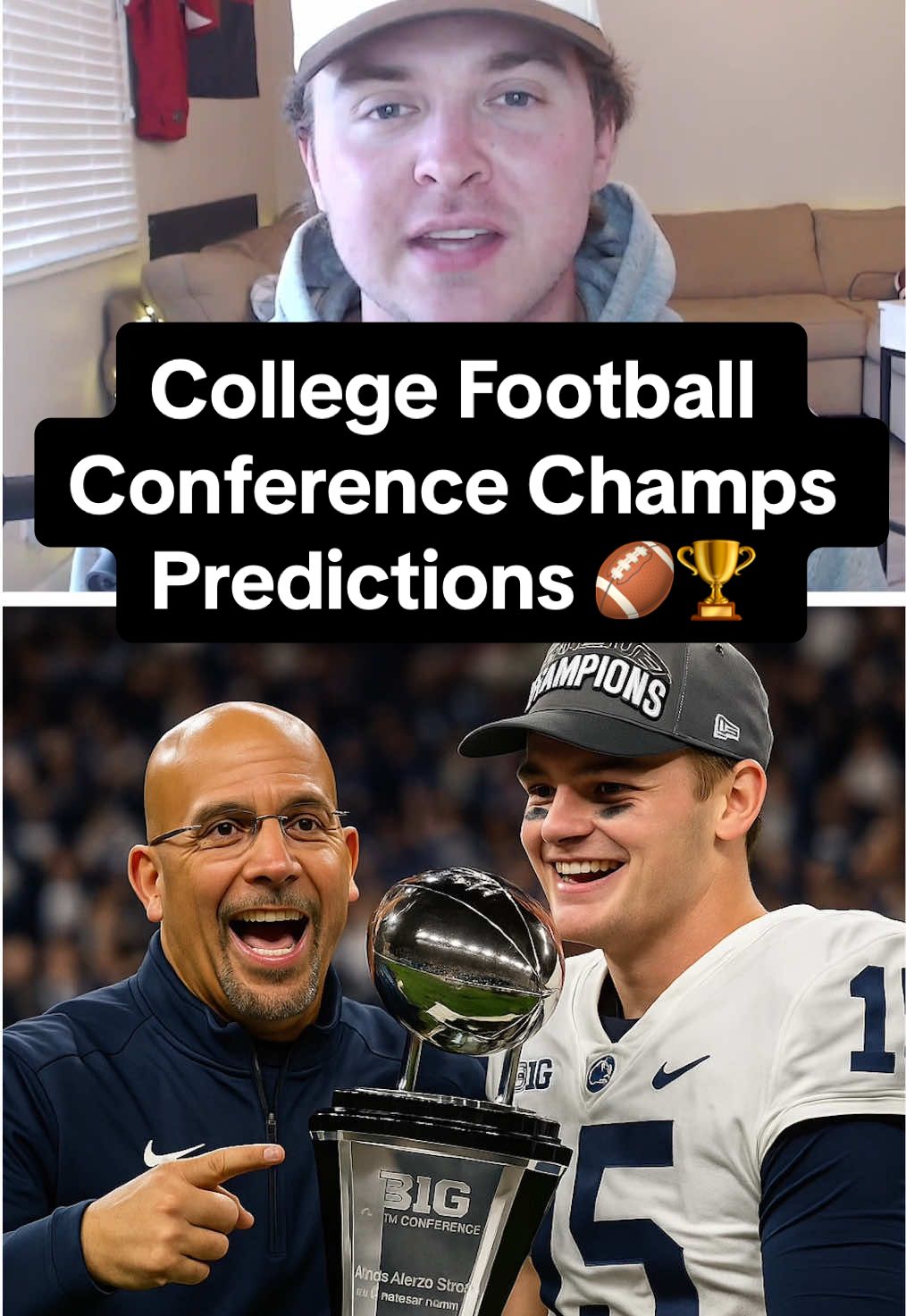 my college football conference title predictions for this upcoming 2025 season🏆🏈 (SEC, Big Ten, ACC, & Big 12) #CollegeFootball #cfb #collegefootballtiktok #texas #pennstate 