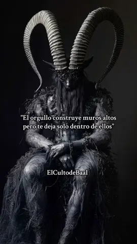 El orgullo... #elcultodebaal #dark #lucifer #psicologia #frases 