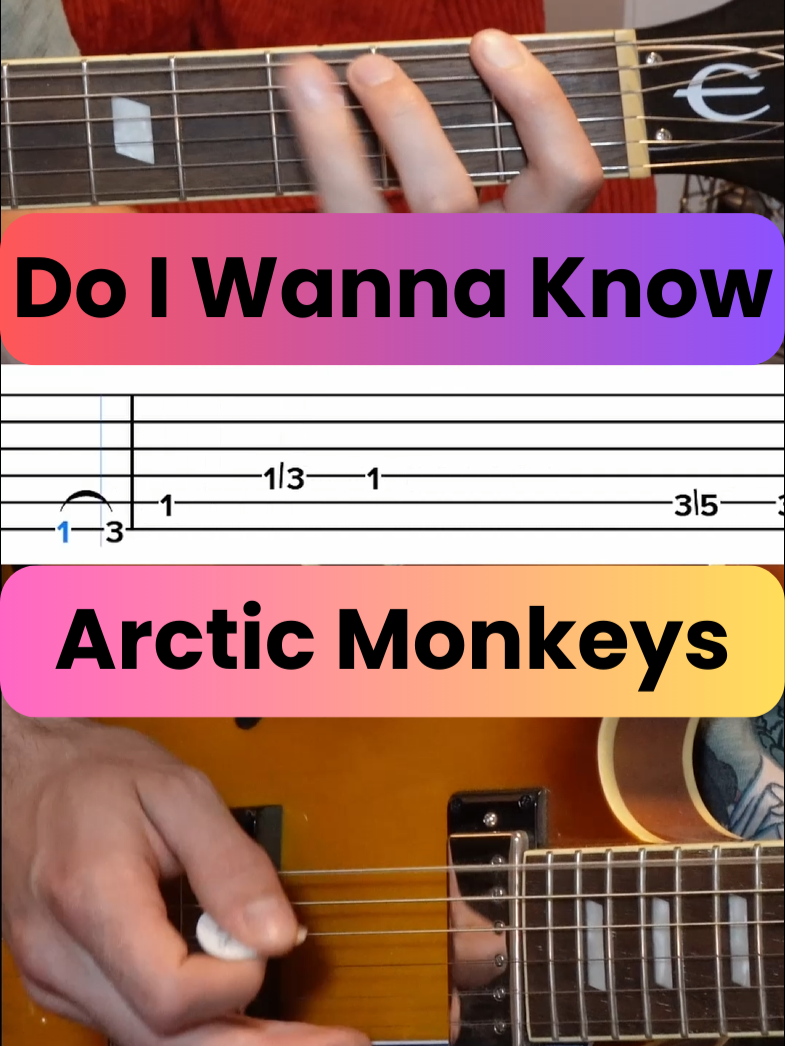 ARCTIC MONKEYS - DO I WANNA KNOW Intro With Tabs #electricguitar #tabs #learn #howtoplay #howto #lesson #leçon #guitare #music #guitar #cover