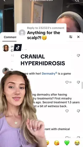 Replying to @232323 next on the #hyperhidrosis list… cranial hyperhidrosis! Aka, excessive sweating on the scalp.  #cranialhyperhidrosis #excessivesweating #hyperhidrosischeck #glycopyrrolate #botox @Briogeo @THE OUAI @Carpe 
