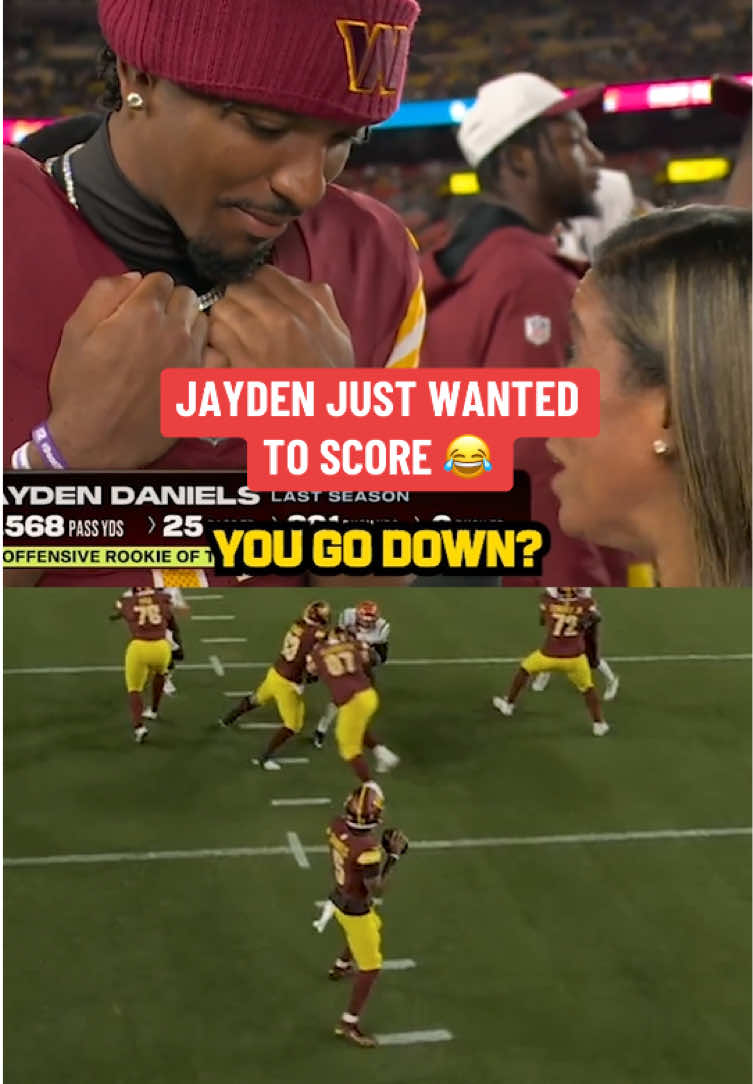 let him cook 😭😭 #jaydendaniels #washingtoncommanders #nfl @Washington Commanders 