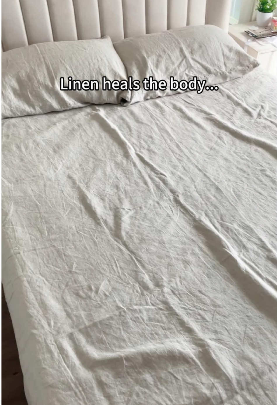Linen brings healing to the body #energy #linensheets #linen #sleepupgrade #sheets   