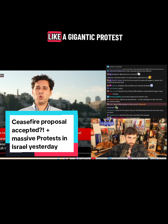 According to BBC Hamas has accepted a ceasefire proposal, originally made in June.  #hasanabi #hasanpiker #hastok #politics #twitch 