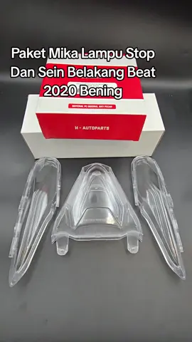 Paket Mika Lampu Stop dan Sein Belakang Honda Beat 2020, warna bening berkualitas, bikin tampilan motor makin fresh dan elegan. Tagar: #MikaBeat2020 #LampuStopBeat #SeinBeat2020 #AksesorisMotor #SparepartBeat 