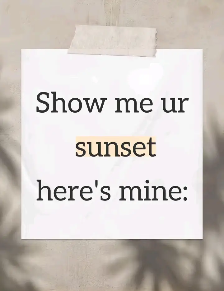 #sunset#4u 
