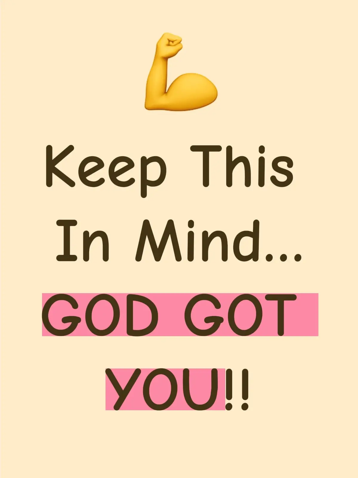 No matter what you go through in life. You must always remember this, GOD GOT YOU! 