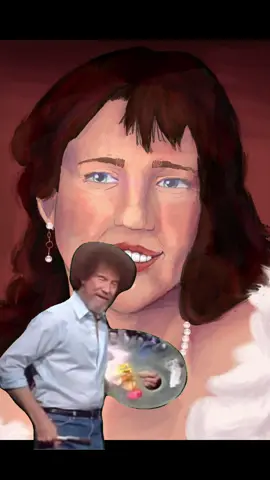 old commish from 2024. my main thing has always been portraiture but I’m trying to branch out. Also did I mention I love #bobross #art #artist #artistsoftiktok #digitalart 