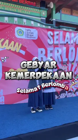 🇮🇩 Gebyar Kemerdekaan Hari Pertama! Semarak peringatan HUT RI ke-80 terasa meriah di MTs Sunan Drajat Banjarwati! 🎉 Hari ini, Selasa, 19 Agustus 2025, para siswa antusias mengikuti berbagai lomba kreatif yang tak hanya menghibur tapi juga penuh nilai kebersamaan dan semangat juang. 🎨🏃‍♂️🎯 Dari lomba estafet Karet, estafet sarung , balap kelereng , Cantol Centing, adu balon , dan tarik tambang,  bukti bahwa semangat 17-an bukan hanya soal menang, tapi tentang merayakan kebersamaan! Terus ikuti keseruan Gebyar Kemerdekaan di hari-hari berikutnya! 💥 #GebyarKemerdekaan2025 #HUTRI80 #MTSSunanDrajatBanjarwati #Lomba17an #SemangatMerdeka 