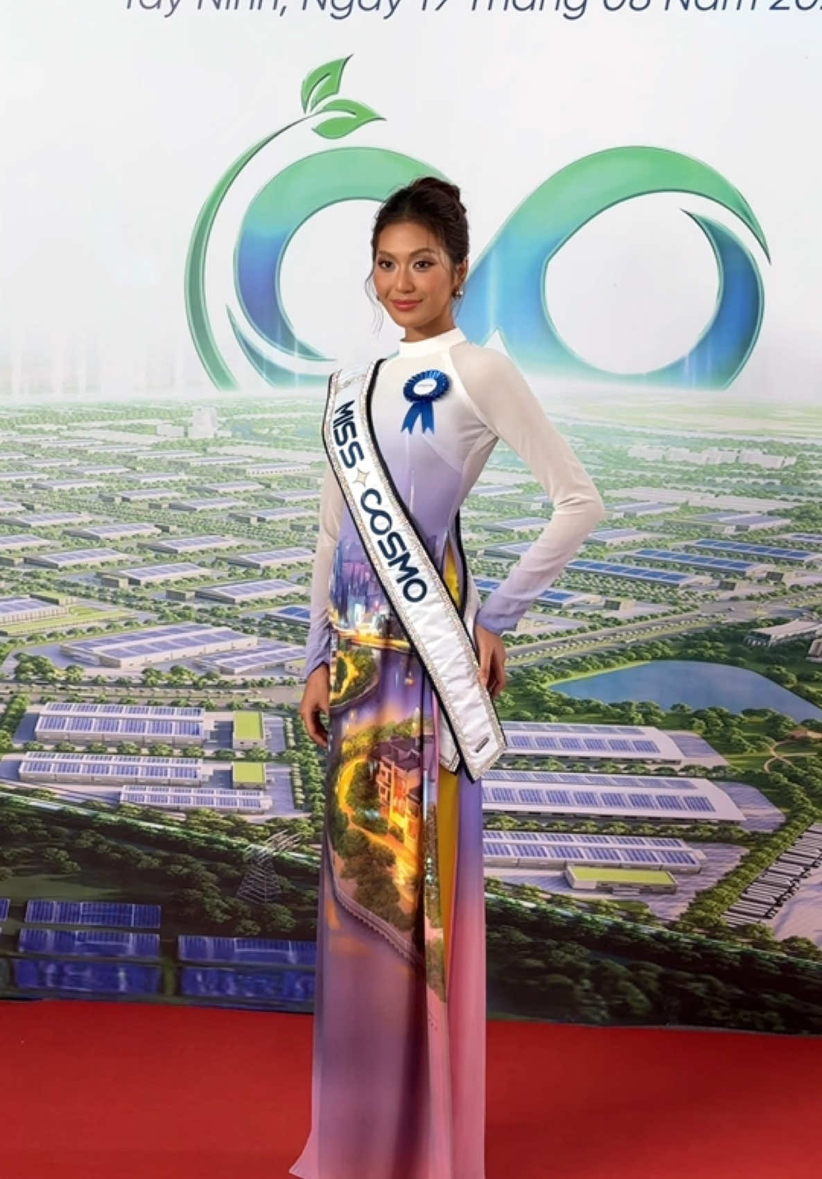 Miss Cosmo 2024 @Tata Juliastrid stands at the Groundbreaking Ceremony of Cosmopark Eco Industrial Zone, Tây Ninh - not only as the Queen of Cosmo, but as a bridge that brings Vietnam’s vision of innovation and sustainability closer to the world. #MissCosmo #ImpactfulBeauty #KhuCongNghiepBinhHoaNam1  #COSMOPARK #COSMOPARKTAYNINH 