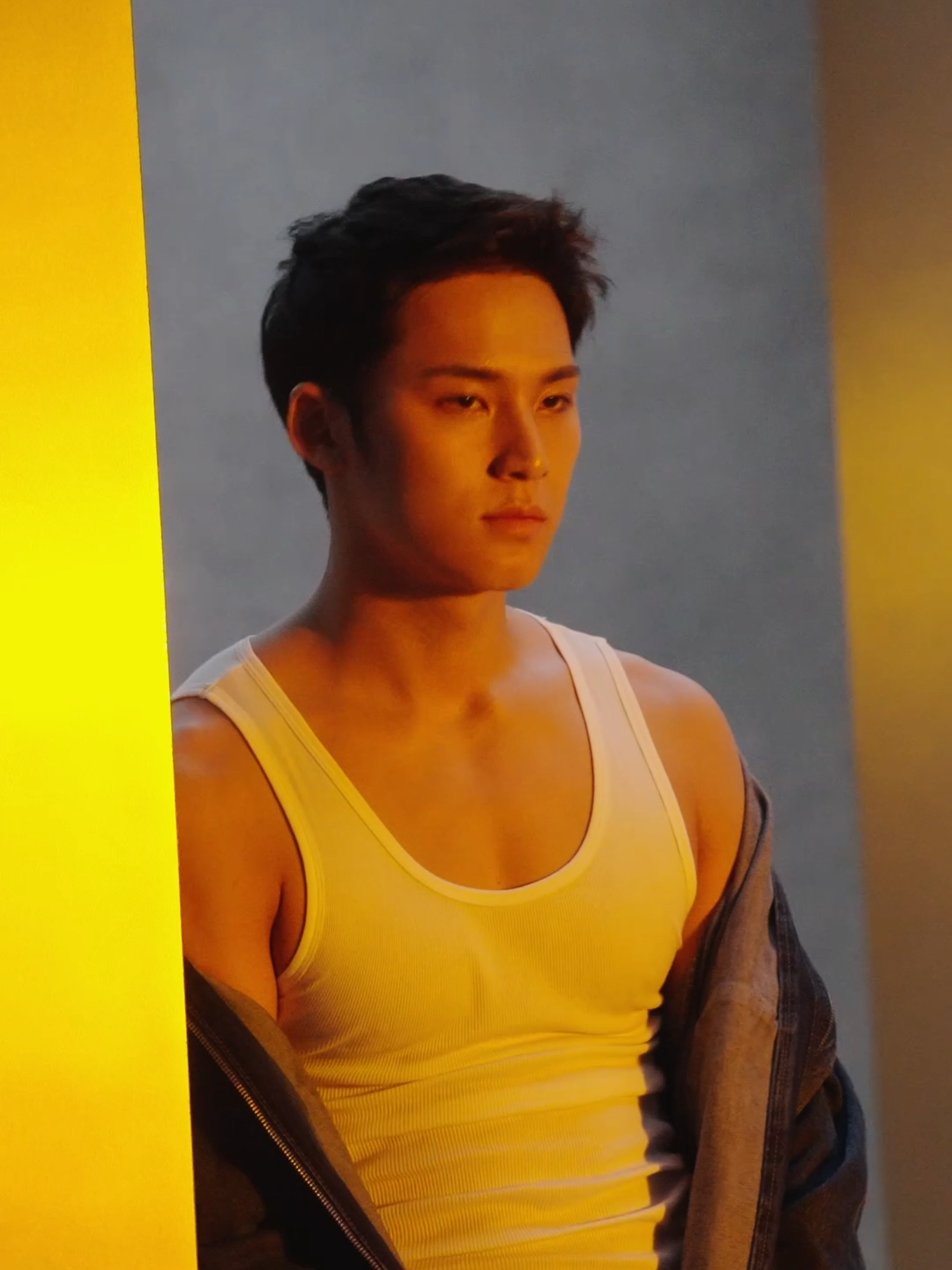 #mingyu of #seventeen stars in #calvinklein's new denim campaign. thr has an exclusive behind-the-scenes look at the campaign shoot. directed and photographed by torso