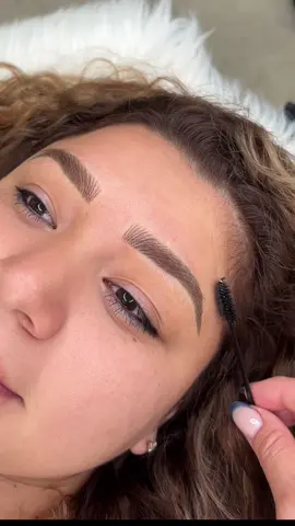 Fluffy nano brows - lamination style 🚫no cuts,  no blades ✅lasts 2-3 years after touch up #BeccsBrows #LongBeachBrows #BrowGoals #beccsbrowsacademy #nanobrows 
