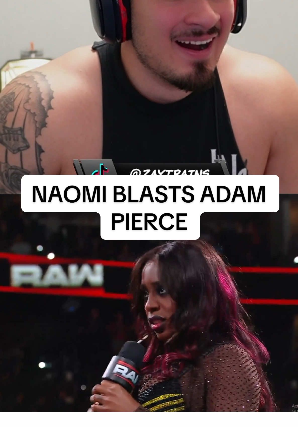 NAOMI BLASTS ADAM PIERCE ON MONDAY NIGHT RAW. #WWE #wweraw #wwetiktok #naomi #prowrestling 