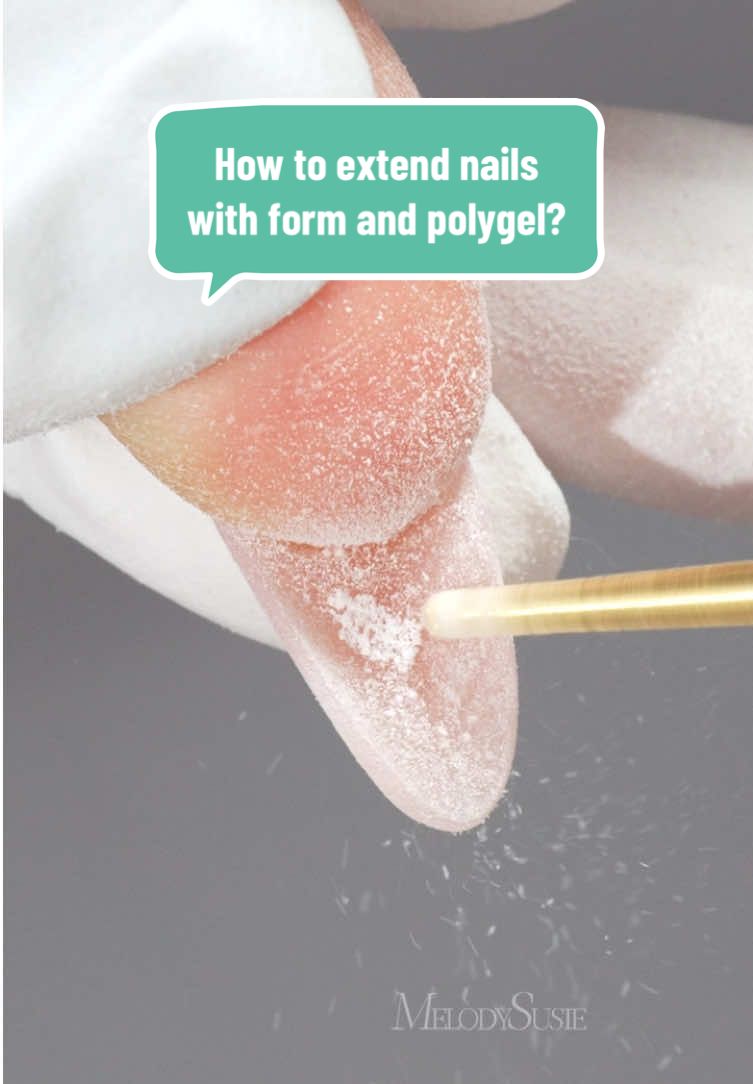 Nail tech time! how to extend nails with nail forms and polygel? 👉I used:  1. Polygel 045 2. 1.6mm Needle Shape Cuticle Clean Nail Drill Bit 3. Super Long 5 in 1 Tungsten Carbide Nail Drill Bit C 👉Click the link in my bio to get the same products✅ #melodysusie #nailtools #nailtutorial #polygel #naildrill 