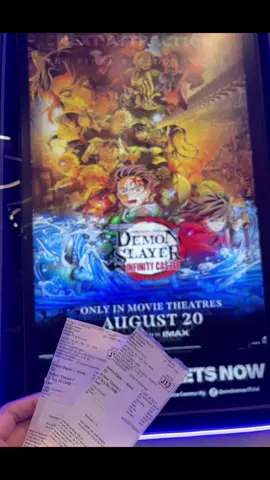 TICKETS SECURED!!! 🎫🎟️ See u guys on Saturday ❤️ #demonslayer #kimetsunoyaiba #cinema 