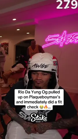 Rio Da Yung Og pulled up on Plaqueboymax’s and immediately did a fit check 😭🔥.., #riodayungog #plaqueboymax #fitcheck 