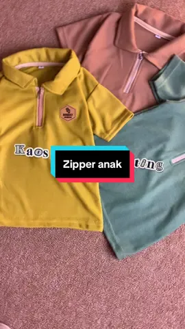 Kaos ziper anak / kaos resleting anak cocok buat ootd an nih bunda, bahan adem nyaman lembut anti kusut🥰 #setelananak #estishop #bajuanak #zipper 