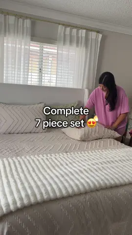 Replying to @Paola🌼 Why buy everything separate when this 7-piece comforter set has it all? Affordable, beautiful, and ships free. #comforterset #bedroommakeover #comforter #beddingdecor #beddingset 