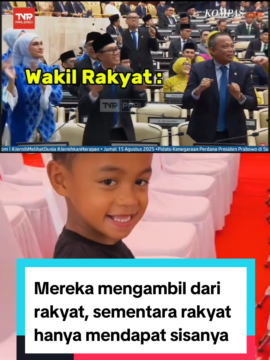 Mereka mengambil dari rakyat, sementara rakyat hanya mendapat sisanya ,  #beritaviral #beritaterkini  #sidangtahunanmpr #joget  #pajak #meme #vibes  #prabowo #gibran  #arsipnegara #darkjokes  #tranding #foryou  #CapCut #viral #fyp 