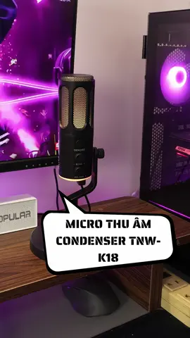 Mic thu âm Condenser TNW-K18 kết nối trực tiếp với thiết bị để livestream, thu âm, hát karaoke #microthuam #micthuam #miclivestream 