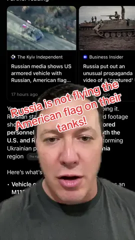 Is Russia flying the American flag on their tanks?! #breakingnews #fypage #ukraine #americanflag #russian 