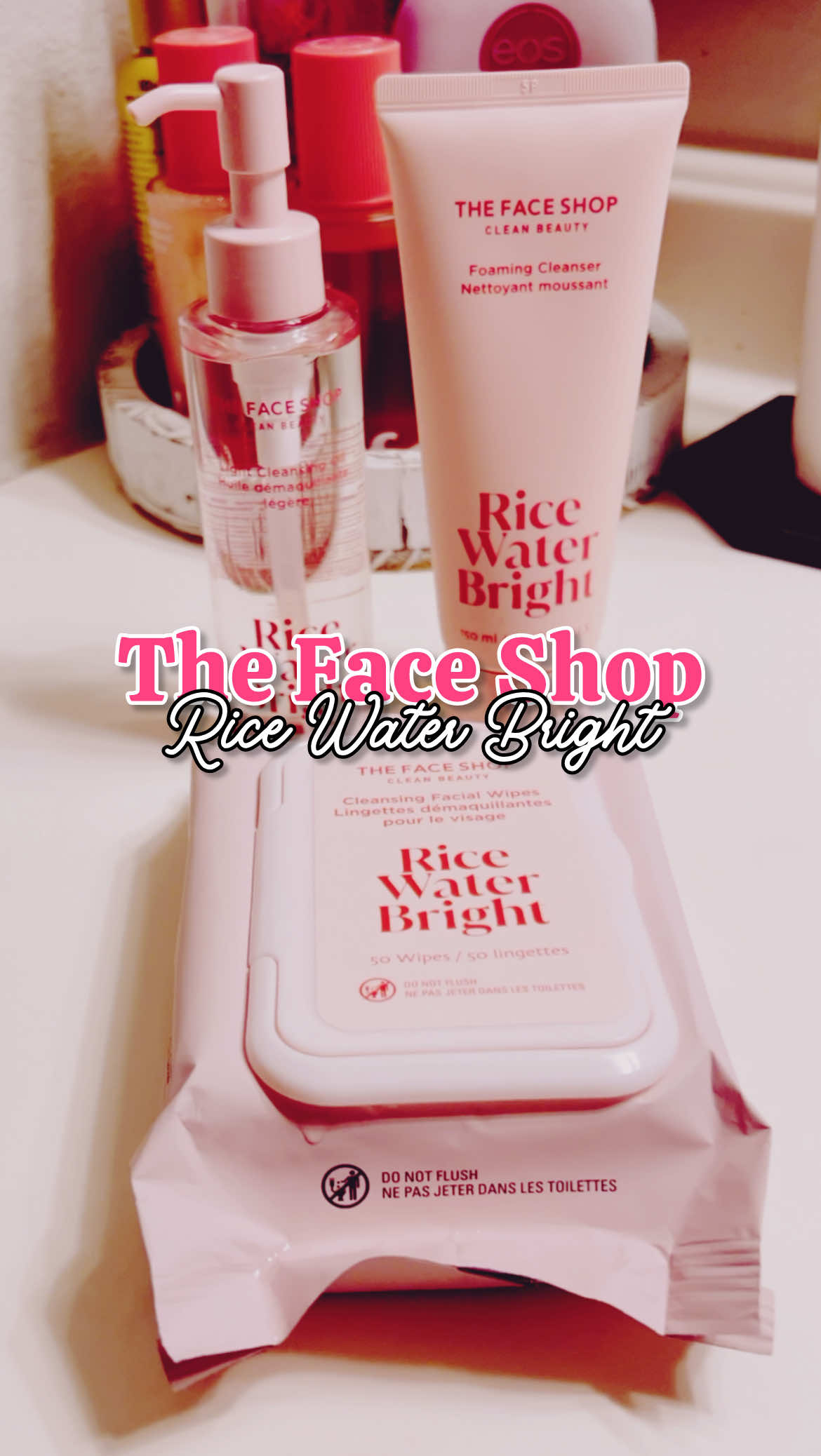 Let’s take my makeup off using @The Face Shop US Rice Water Bright skincare line  #thefaceshop #ricewaterbright #skincare #skincarereview #removingmakeup 