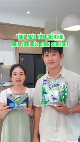 Bình thường mua máy rửa chén người ta mới kiếm viên rửa. Nay Sunlight chơi lớn mua viên rửa chén tặng kèm máy rửa chén thì quá là khủng rồi các bác ơi #chuyennhabap #nhacuabap #VienruachenSunlightUltra #SachBongHoanHao #HợptáccùngUnilever 