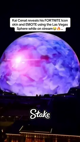Kai Cenat reveals his FORTNITE Icon skin and EMOTE using the Las Vegas Sphere while on stream😭🔥… #kaicenat #fortnite #twitch 