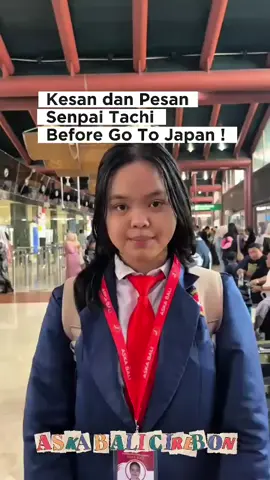 Kesan Pesan Para Senpai Tachi✨ Alhamdulillah sekarang para Senpai Tachi sudah ada di Jepang. Semoga sehat selalu dan sukses terus yaaa🤩 Info selengkapnya  Wa admin : 081111155134 #lpkaskabalicirebon #magangjepang #goestojepang #fyp #negerisakura   