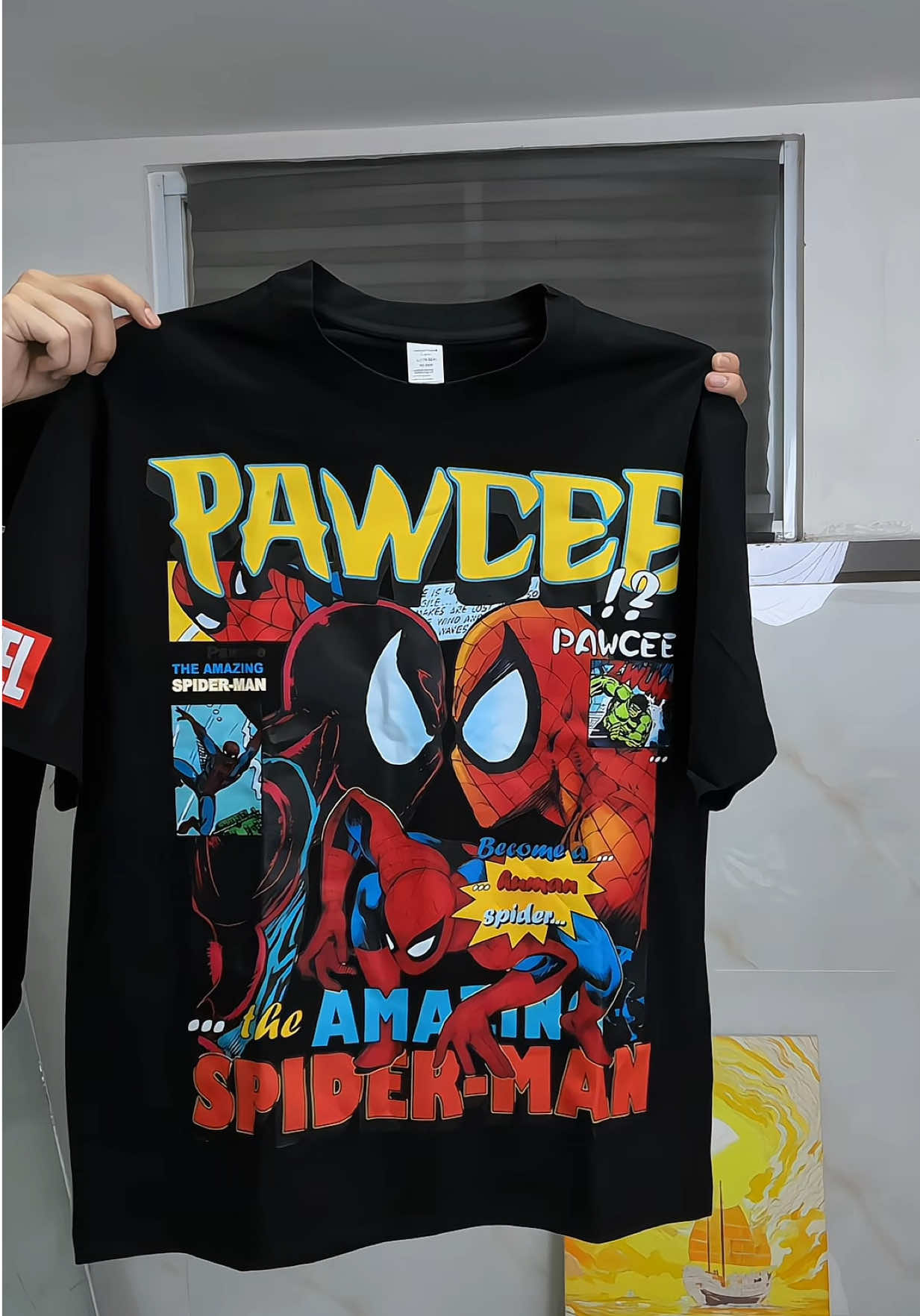 Áo Boxy Spider man #outfit #xuhuong #phoidoxinh #fyp #aothun 