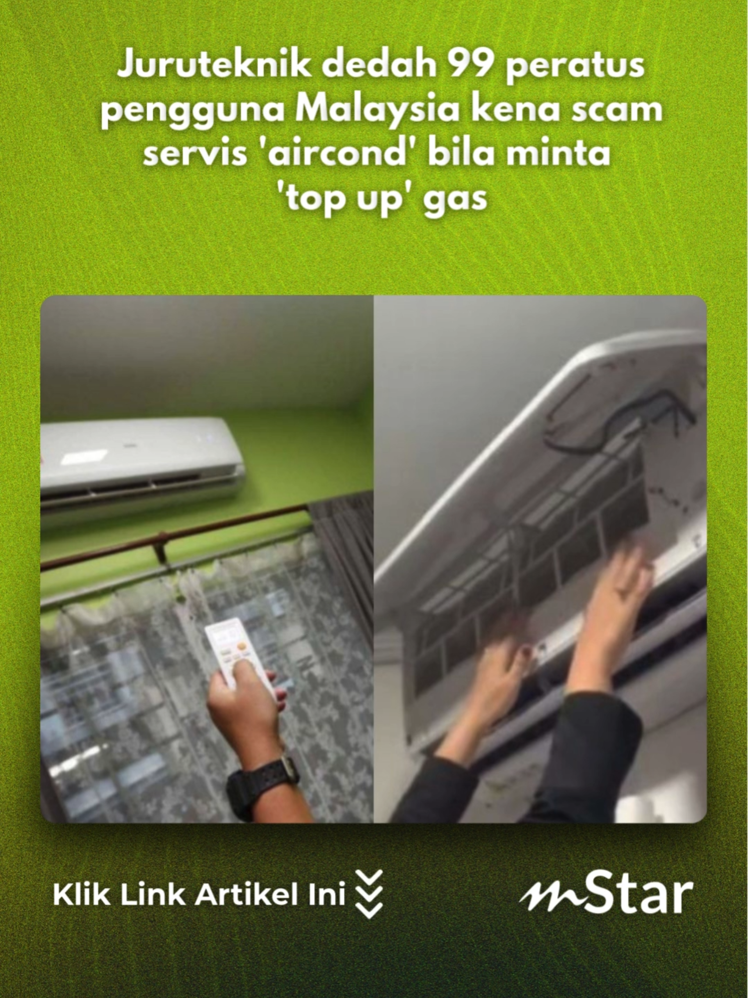 Juruteknik dedah 99 peratus pengguna Malaysia kena scam servis 'aircond' bila minta 'top up' gas #beritatiktok #mstar #aircond