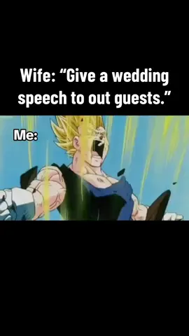 A future wedding speech inspired by the Prince of all Saiyans. #dragonball #vegeta #goku 