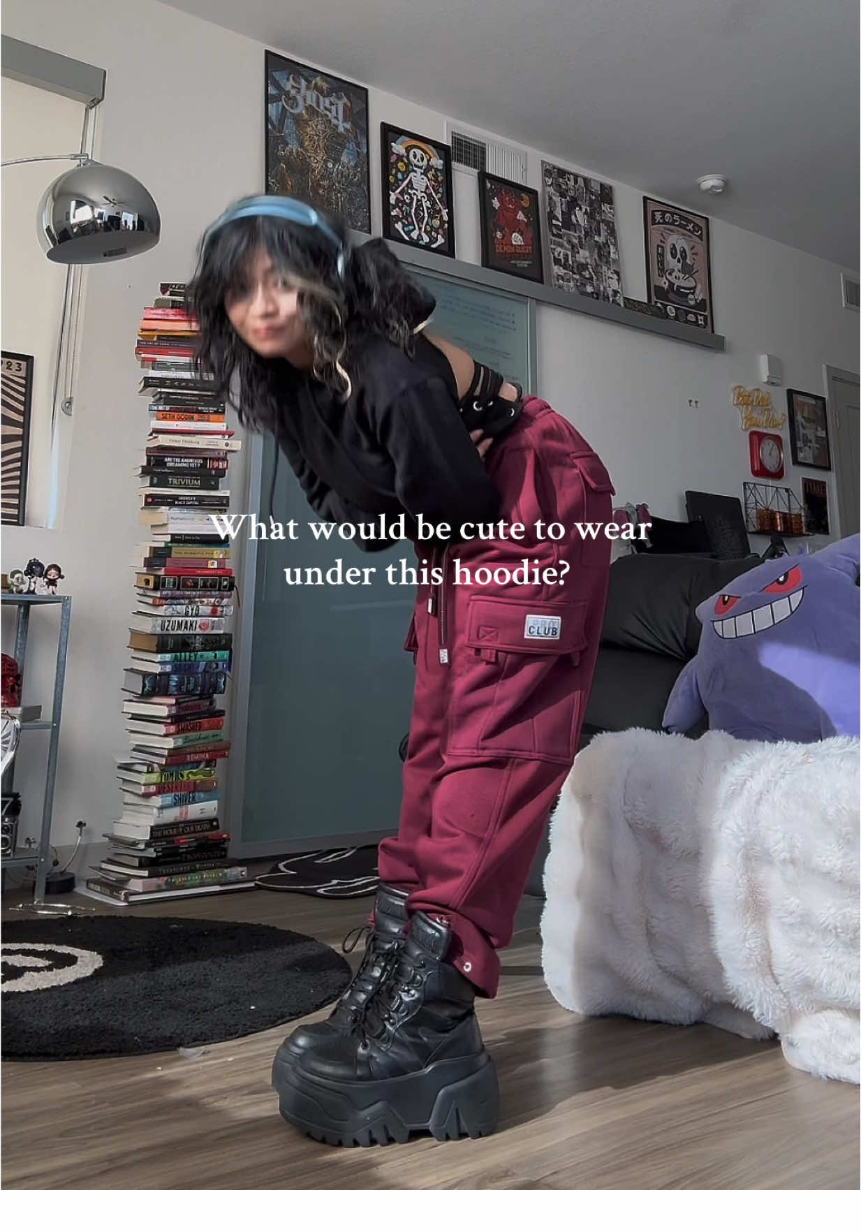 Replying to @Knife has a pickle honestly I think it’s pretty cute by itself ngl, otherwise, maybe a mesh shirt?  . . . . #outfitinspo #altfashion #tiktokshopcreatorpicks #raveoutfit #StreetStyle 