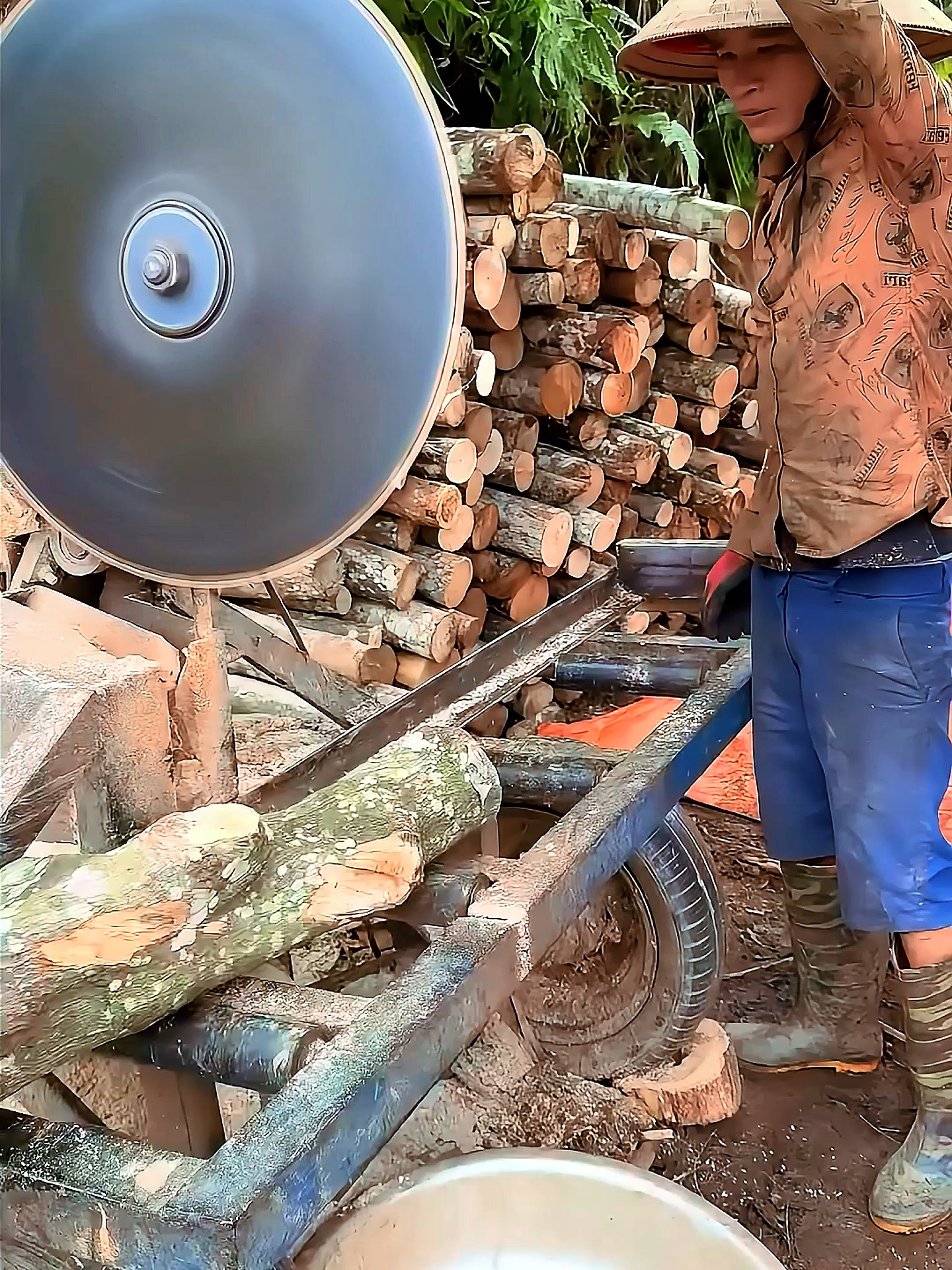 Wood cutting💕#woodworking #asmrwood #machine