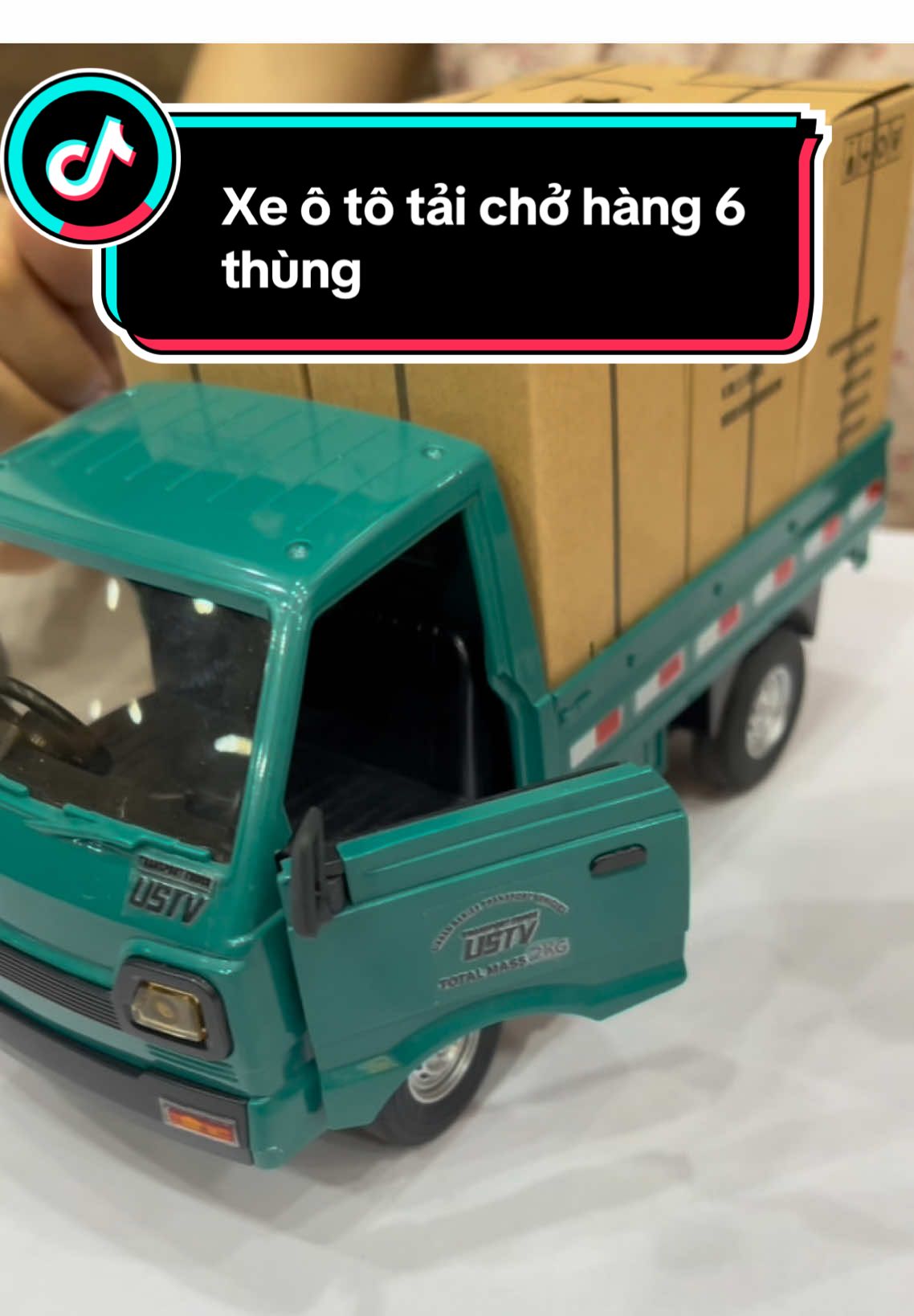 Đồ chơi xe ô tô tải chở hàng 6 thùng điều khiển từ xa cho bé #shopnhacuabe99 