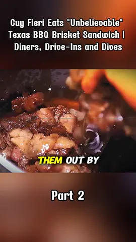 Guy Fieri Eats Unbelievable Texas BBQ Brisket#fyp