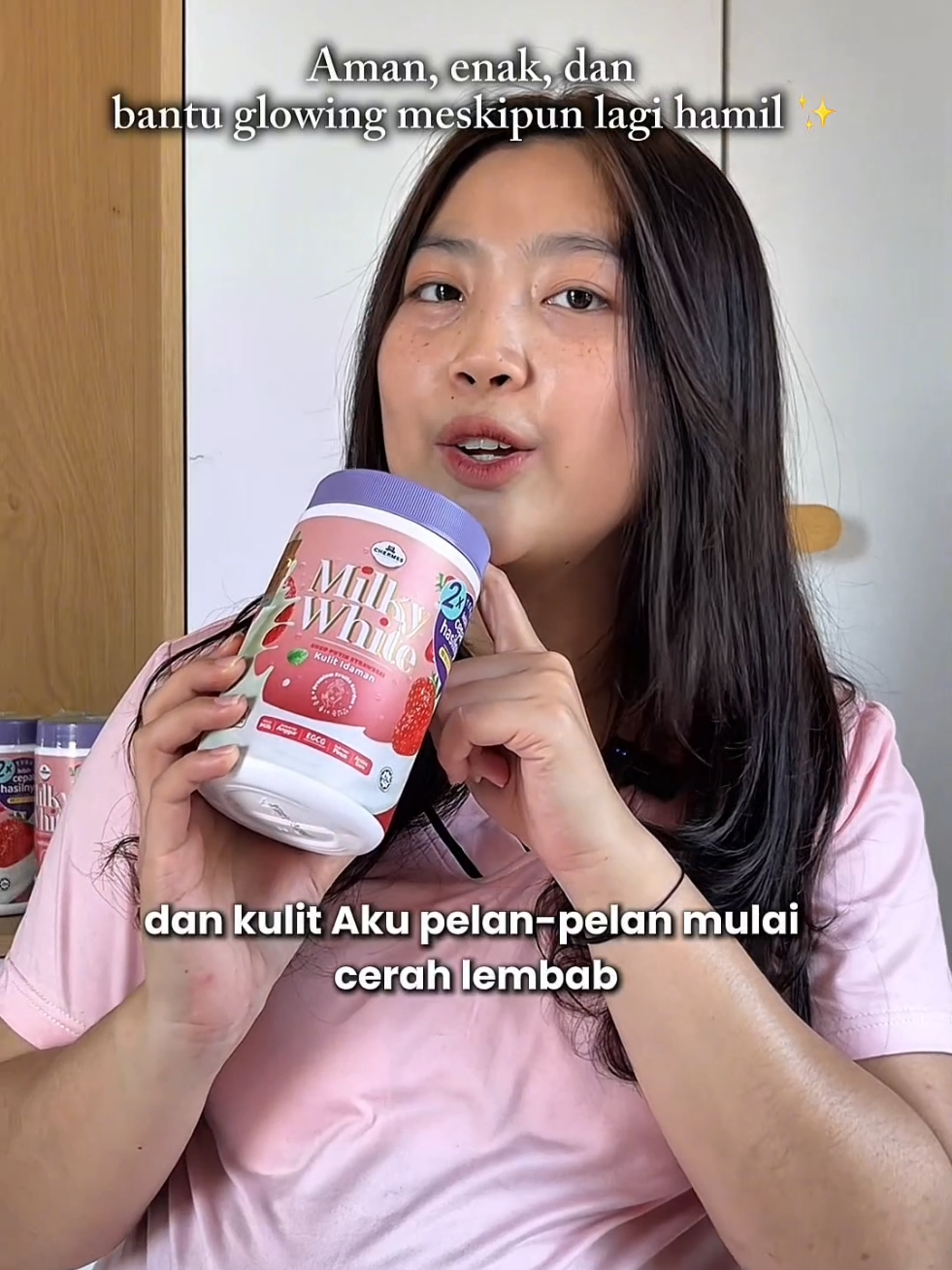 aman untuk bumil biar tetep glowing selama hamil 😍😍 #collagendrink #collagenviral #chermes #glowingskincare #collagen 