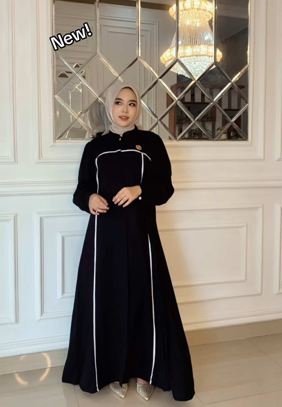 Warna black mantep banget ya pekat nya 🖤✨ #rayontwill #gamiskekinian #fyp #fashionmuslimah #ootdmuslimah  