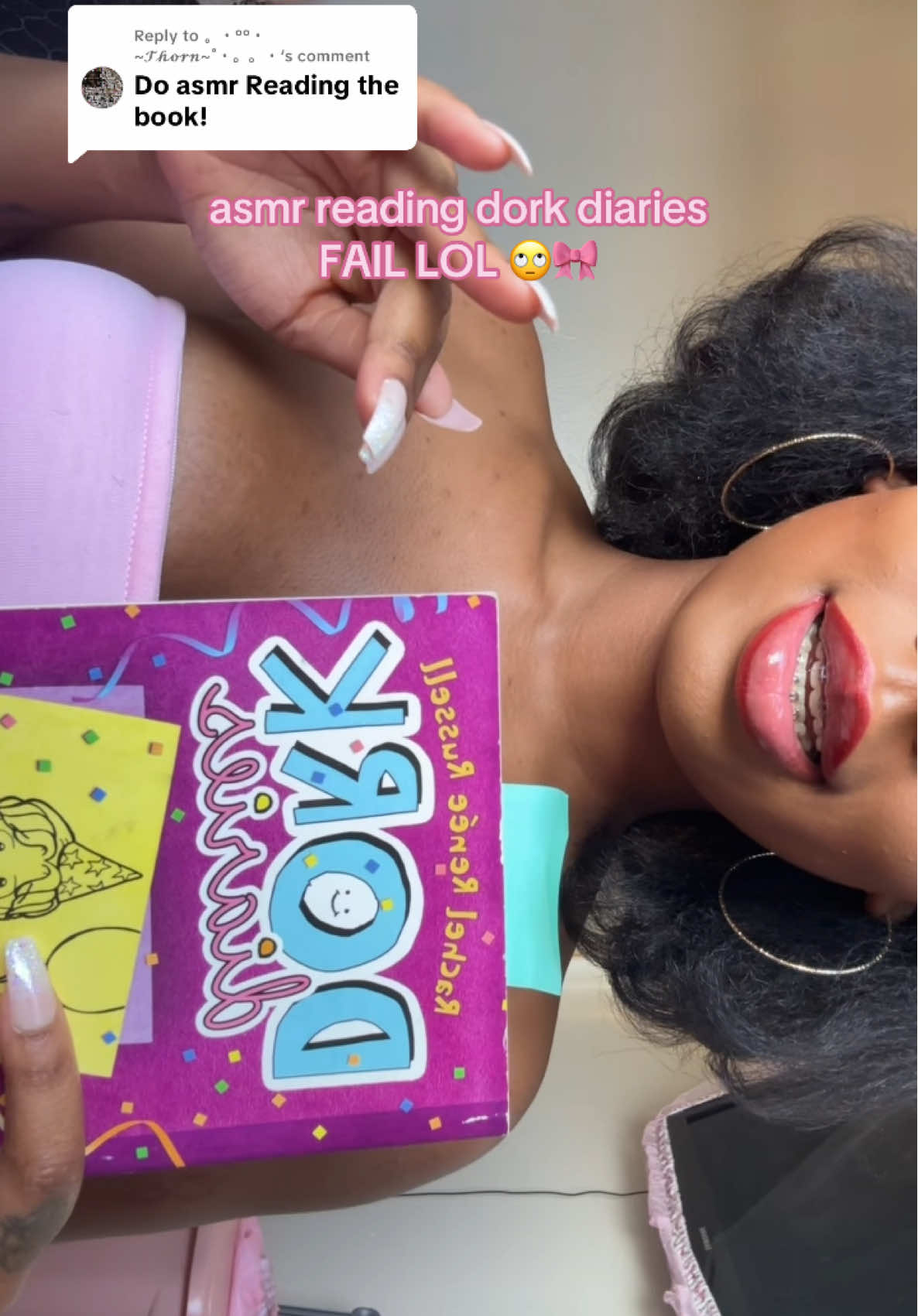 Replying to @。・°°・~𝓣𝓱𝓸𝓻𝓷~˚・。。・  lol total fail! 😂😩 #fyp #asmr #tappingasmr #asmrsounds #dorkdiaries 